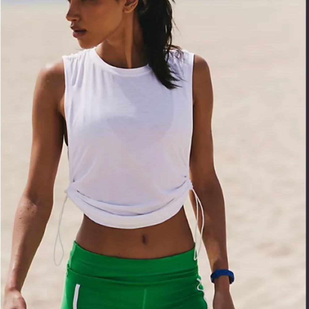 Fp movement Women’s White Sleeveless Drawstring Tank Top